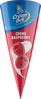 Cream Bell Ice Cream Cone Creme Raspberry